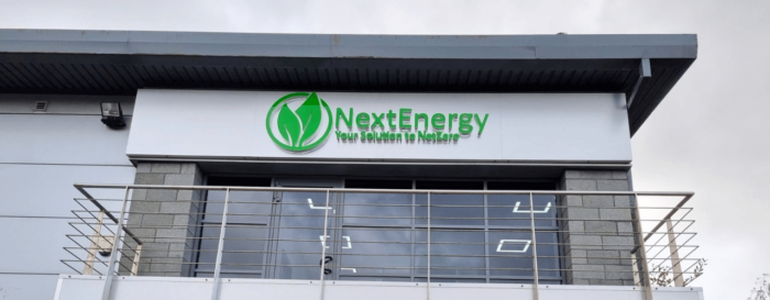 Outdoor (external) signage for Next Energy