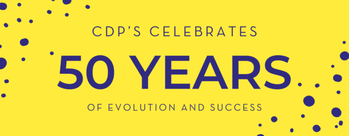 Banner celebrating 50 years of CDP!