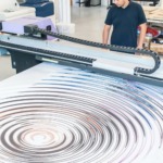 Large format printing a poster