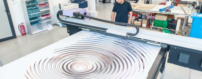 Large format printing a poster