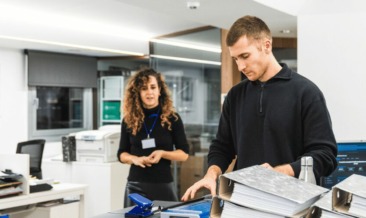 Managed digital print environment in a modern office supporting secure, cost-efficient and sustainable business operations