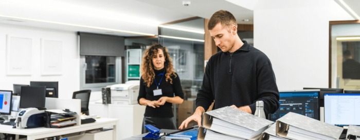 Managed digital print environment in a modern office supporting secure, cost-efficient and sustainable business operations