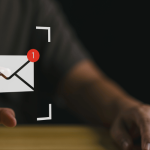 Using a laptop to send secure hybrid mail and automated business post through a digital mailing system
