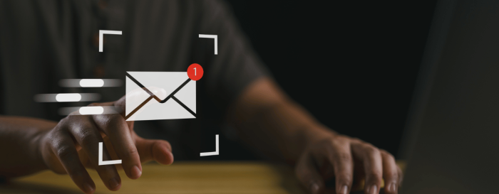 Using a laptop to send secure hybrid mail and automated business post through a digital mailing system